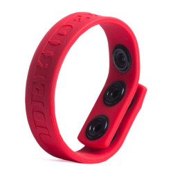 Rude Rider Cockring silicone 3 Snaps Rouge